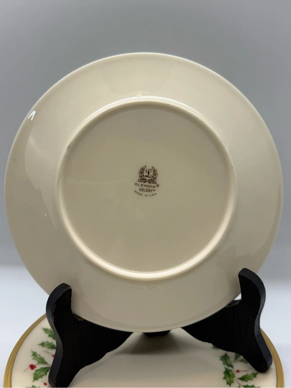 Lenox Holiday Bread and Butter Plates with Gold Trim- Three (3)